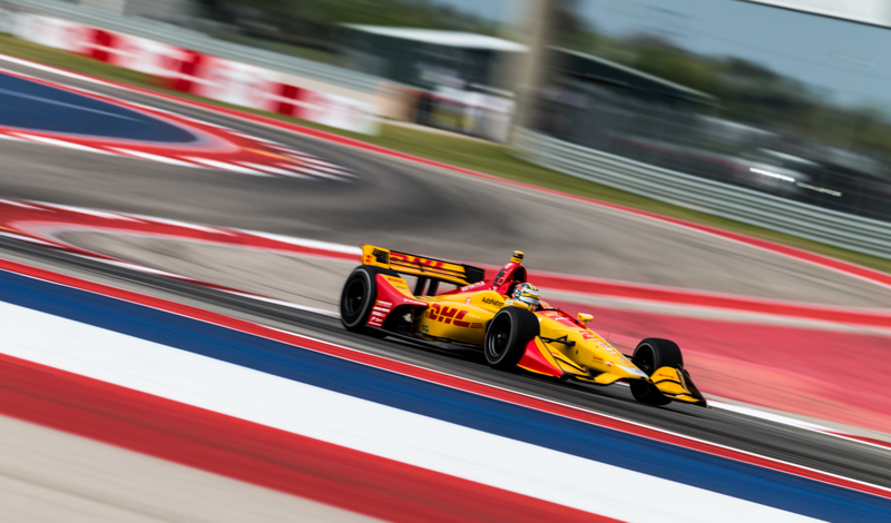 Illustration for article titled Here's All the Action From IndyCar Practice At COTA